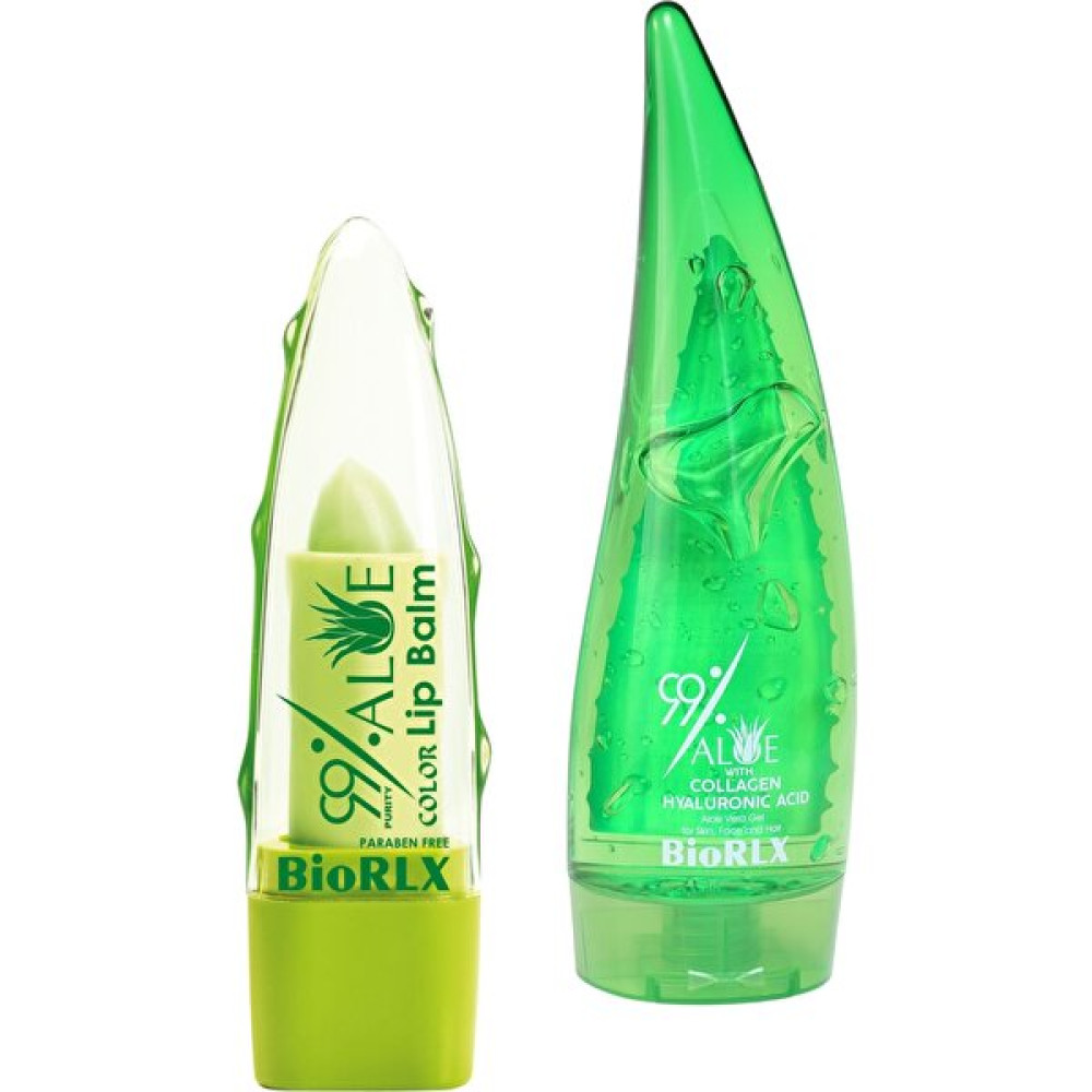 Biorlx Aloe Vera Renkli Dudak Balmı + %99 Aloe Vera Kolajen Hyalüronik Asit Jel 1+1 Nemlendiriciler Fiyatı
