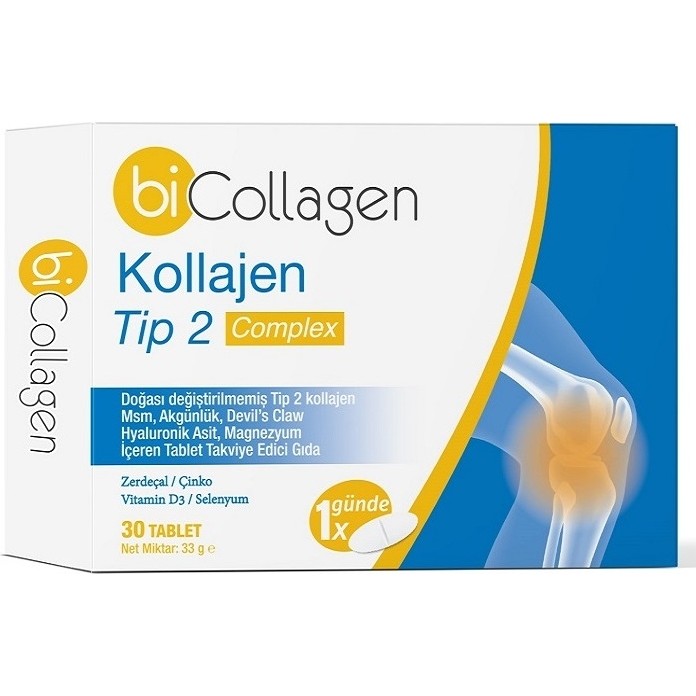 Biosal Bi Collagen Tip 2 Multi Complex 30 Tablet Takviye Edici Gıda Diğer Fiyatı