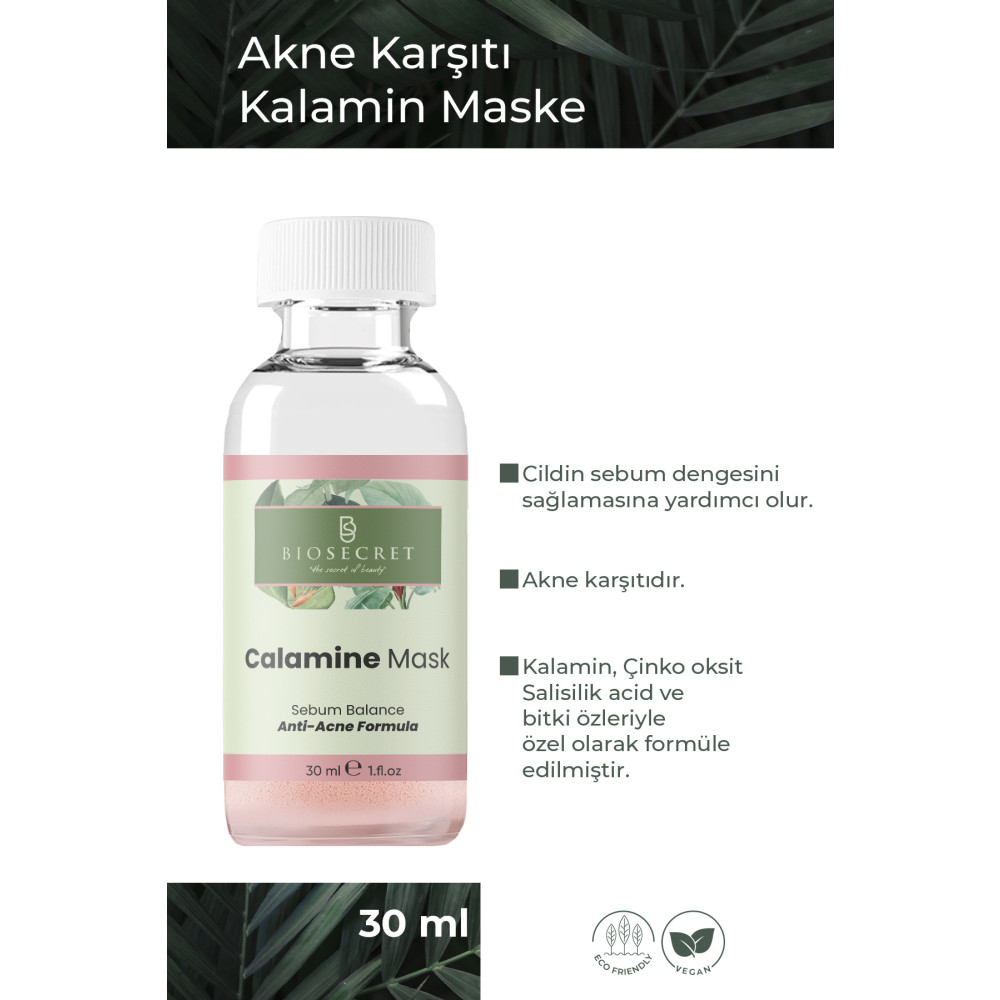 Biosecret Akne Karşıtı Kalamin Maske Calamine Mask 30ml Bıo25 Cilt ve Yüz Bakımı Fiyatı