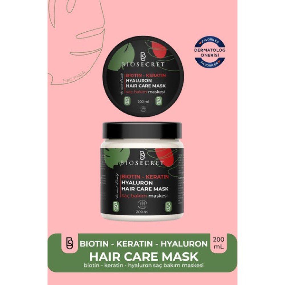 Biosecret Saç Bakım Maskesi Biotin-Keratin-Hyaluron Hair Care Mask 200ML Oto Boyaları Fiyatı
