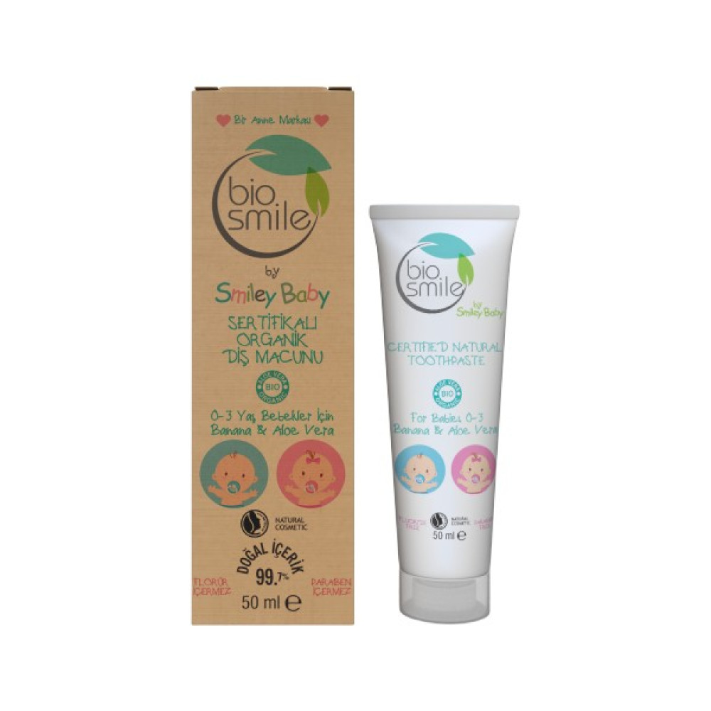 Biosmile Organik Diş Macunu Bebek 0-3 Yaş Muz-50 ml Diş Macunları Fiyatı