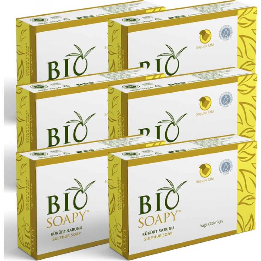 Biosoapy Yağlı Ciltler Için Doğal Kükürt Sabunu 100 gr x 6 Adet Akneli Bölgede Soyucu Etki Oto Boyaları Fiyatı