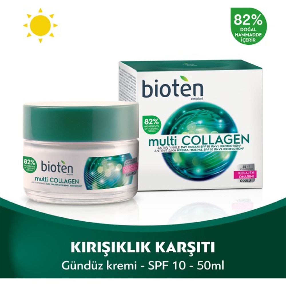 Bioten Multı-Collagen Gündüz Kremi SPF10, Ir & Vl Koruması 50ML Anti-Aging / Yaşlanma Karşıtı Fiyatı