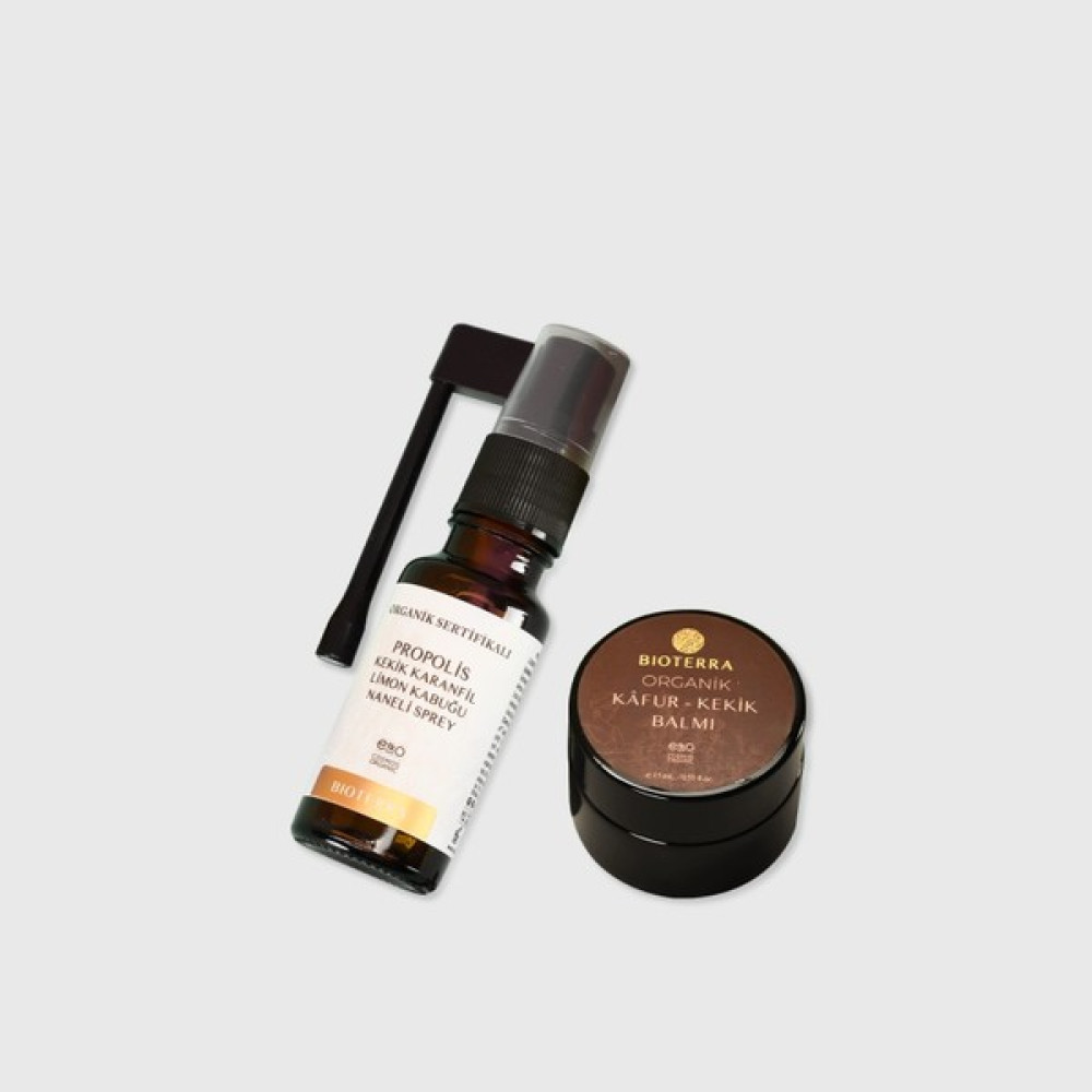 Bioterra Organik Balm ve Propolis Kekik Karanfil Boğaz Spreyi Seti Nemlendiriciler Fiyatı