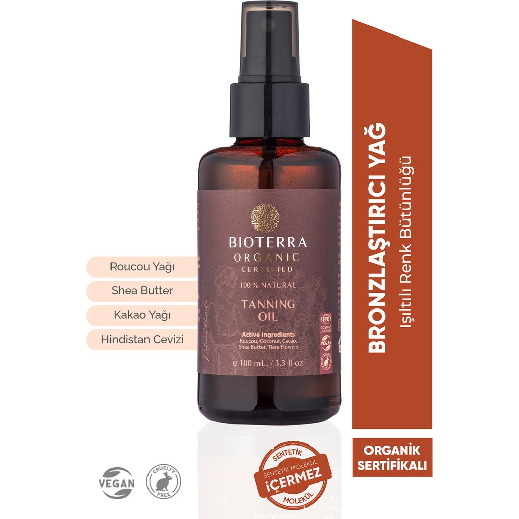 Bioterra Organik Bronzlaşma Yağı 100 ml Bronzlaştırıcılar Fiyatı