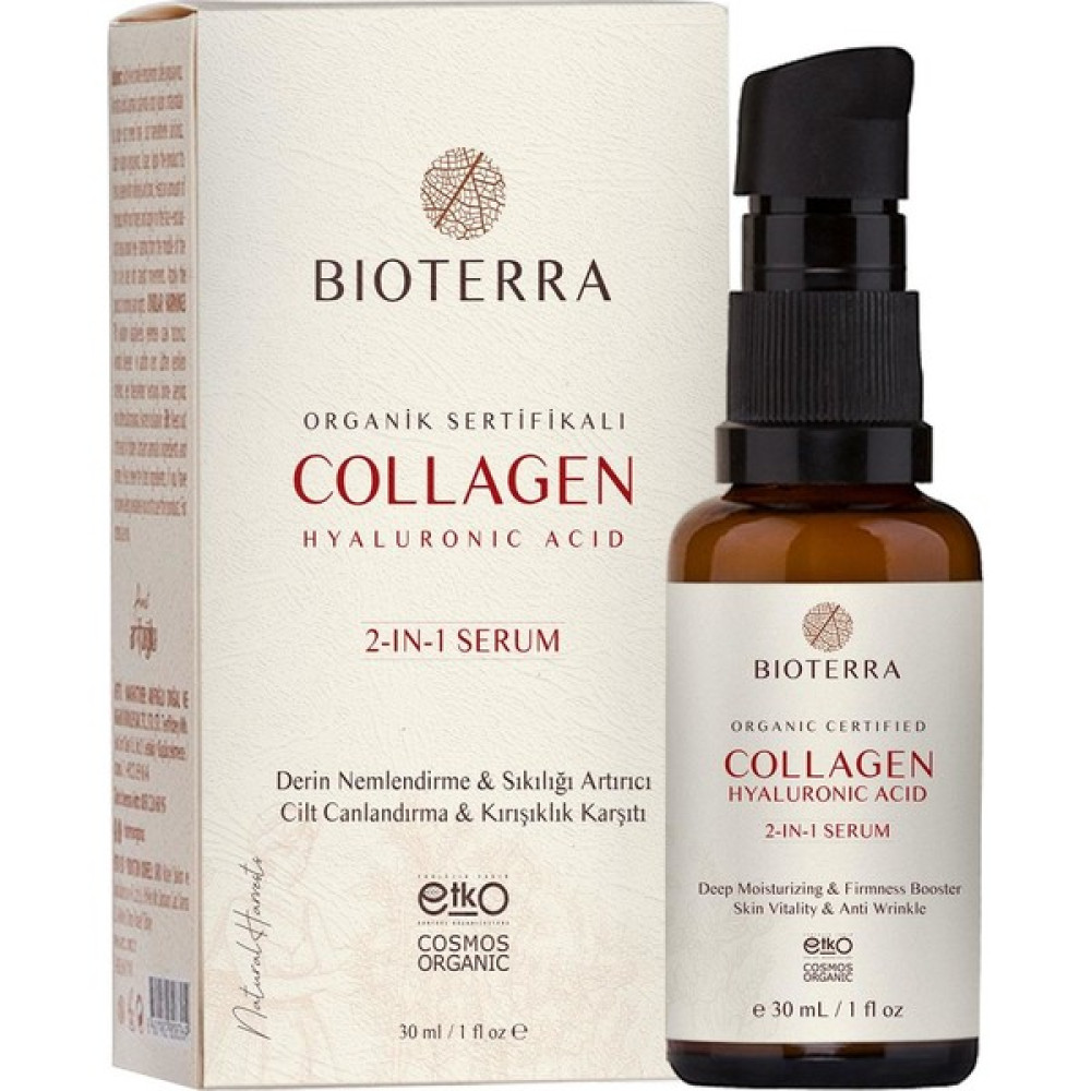 Bioterra Organik Collagen () Hyaluronic Acid Serumu 30ML Anti-Aging / Yaşlanma Karşıtı Fiyatı