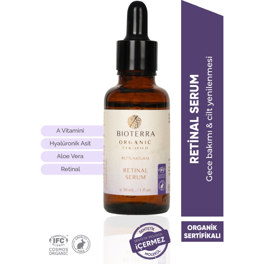 Bioterra Retinal Serum –%99,7 Doğal, Cilt Yenileyici & Anti-Aging - 30 ML Diğer Fiyatı