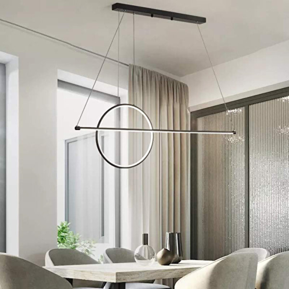 Biotronik Jaba Modern Tasarım Siyah Renk Beyaz Ledli Cafe - Mutfak - Salon 2 Li LED Avize Avize Fiyatı