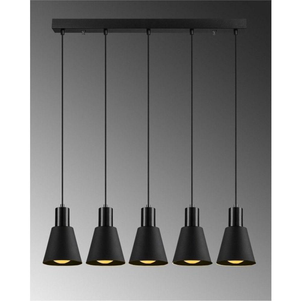 Biotronik Trend Özel Tasarım Spor Modern Metal Siyah Sarkıt 5 Li Avize Avize Fiyatı