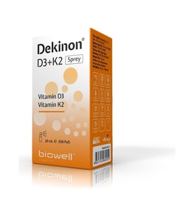 Biowell Dekinon D3 K2 Sprey 20 ml 130Puf Sporcu Besini & Supplementler Fiyatı
