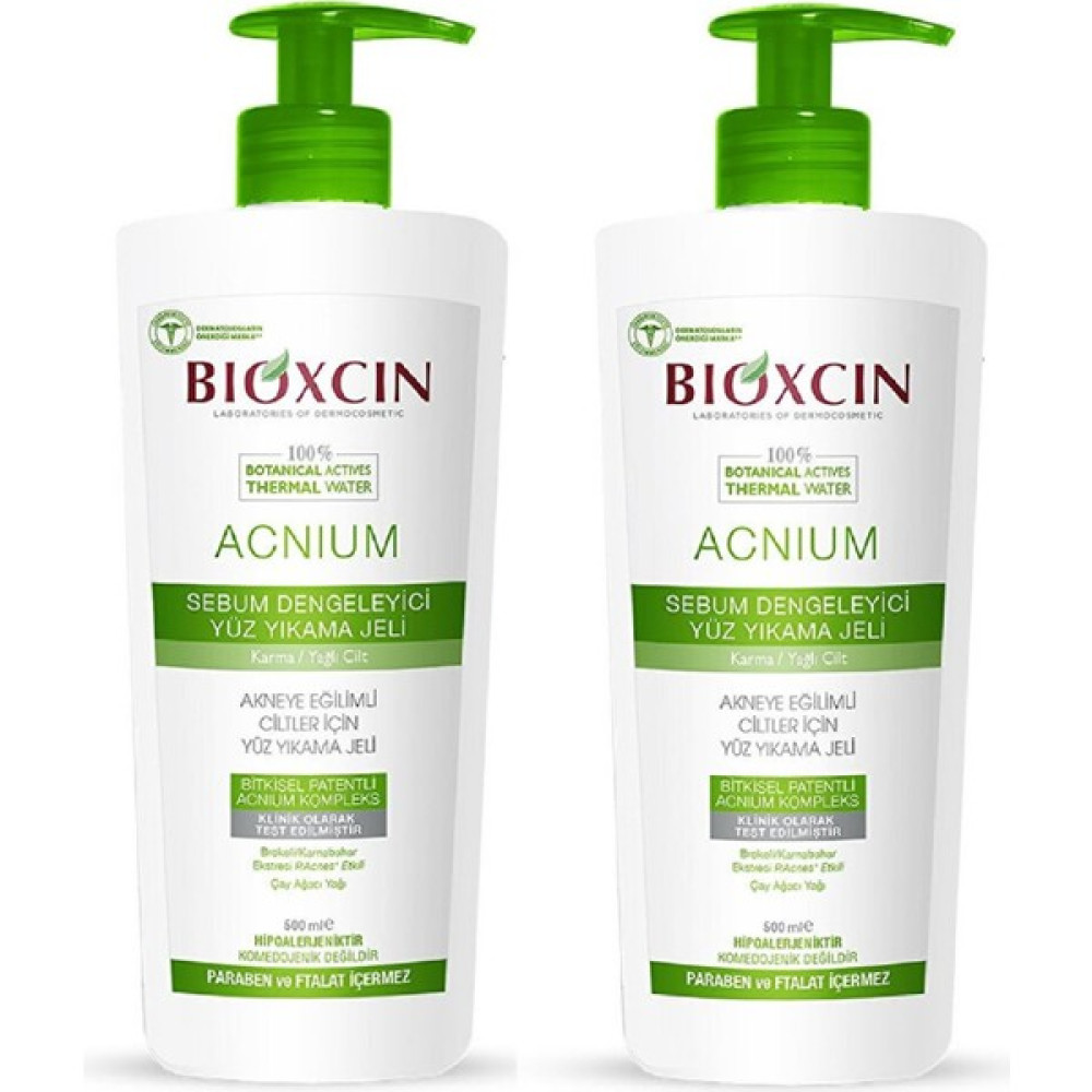 Bioxcin Acnium Sebium Dengeleyici Yüz Yıkama Jeli 500 ml 2 Adet Cilt Temizleme ve Peeling Fiyatı