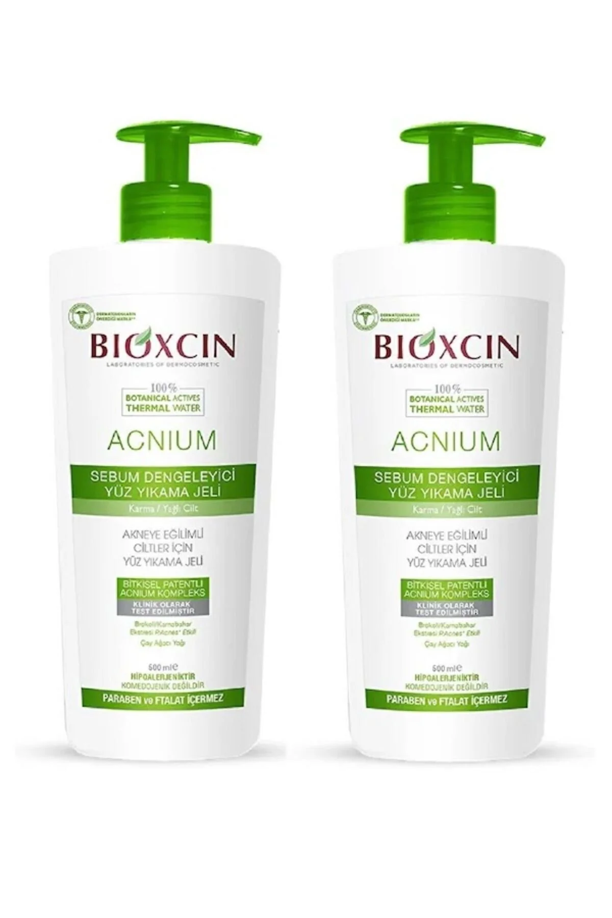 Bioxcin Acnium Sebum Dengeleyici Yüz Yıkama Jeli 2 x 500 ML" Cilt Temizleme ve Peeling Fiyatı