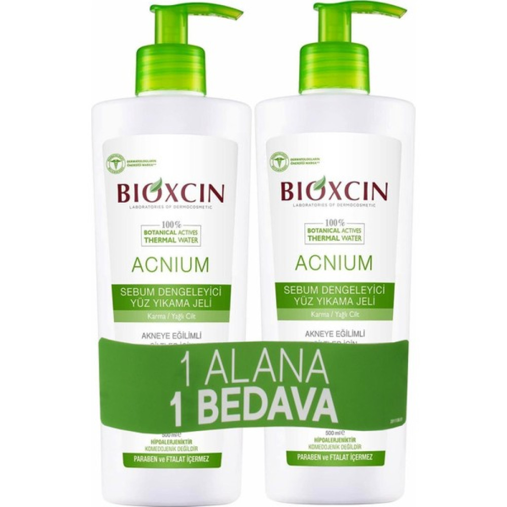 Bioxcin Acnium Sebum Dengeleyici Yüz Yıkama Jeli 500 ml + 500 ml Avantaj Paket Cilt Temizleme ve Peeling Fiyatı