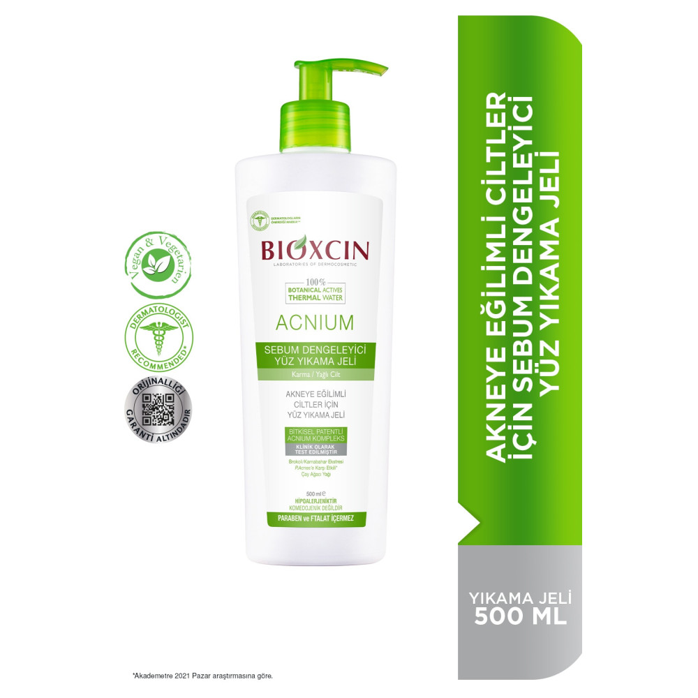 Bioxcin Acnium Sebum Dengeleyici Yüz Yıkama Jeli 500ml Cilt Temizleme ve Peeling Fiyatı