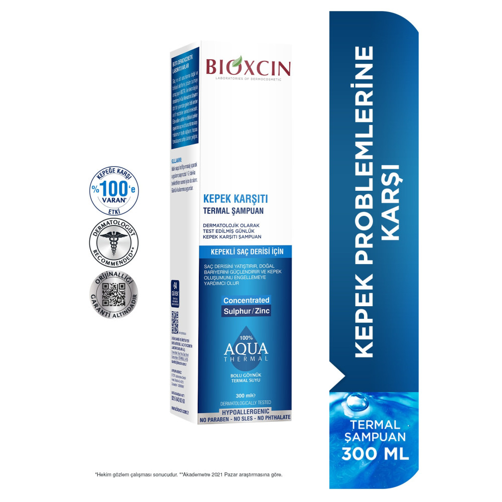 Bioxcin Aqua Thermal Kepek Karşıtı Şampuan 300ml Tüm Saç Tipleri Şampuan ve Saç Kremi Fiyatı
