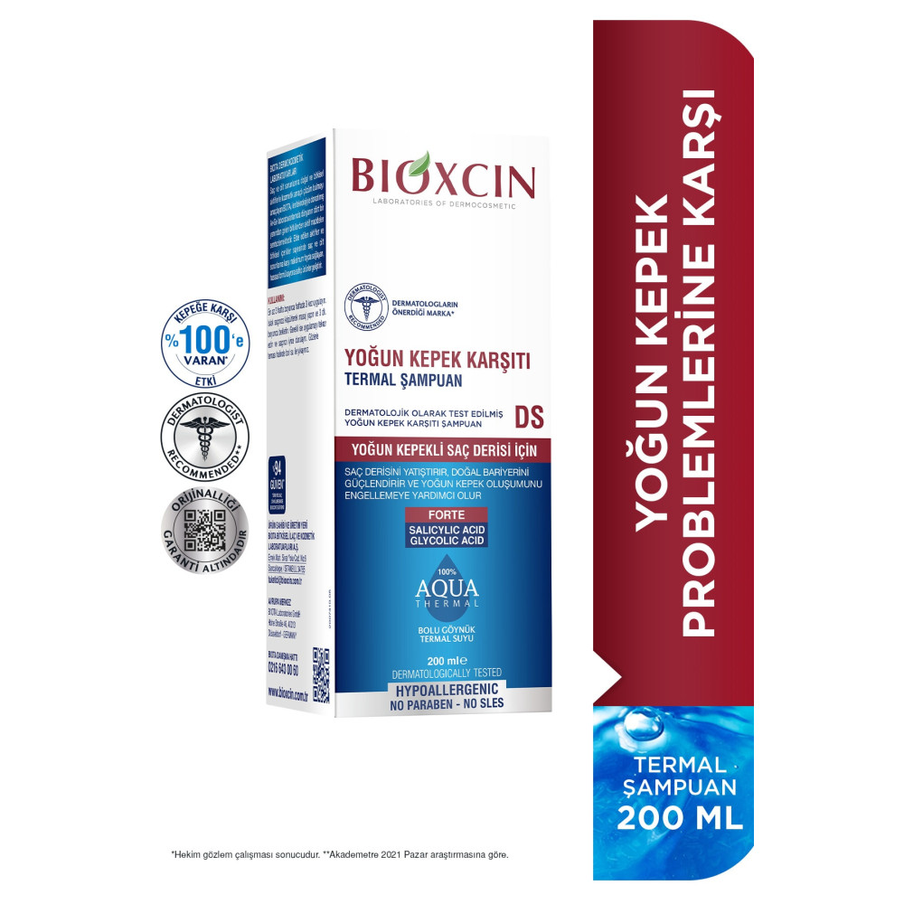 Bioxcin Aqua Thermal Yoğun Kepek Karşıtı Şampuan Ds 200ml Şampuan ve Saç Kremi Fiyatı