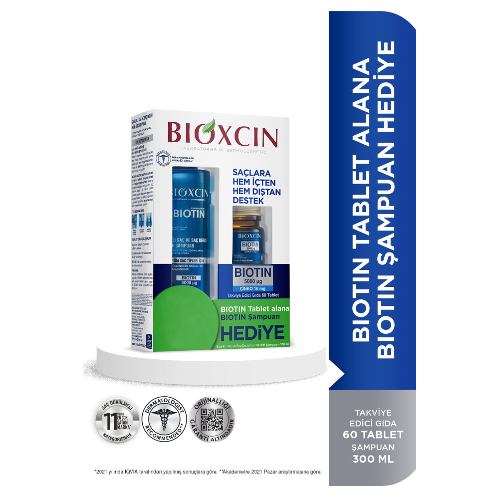 Bioxcin Biotin Şampuan & Biotin Tablet Avantajlı Set Saç Bakım Maskeleri & Serumlar & Spreyler Fiyatı