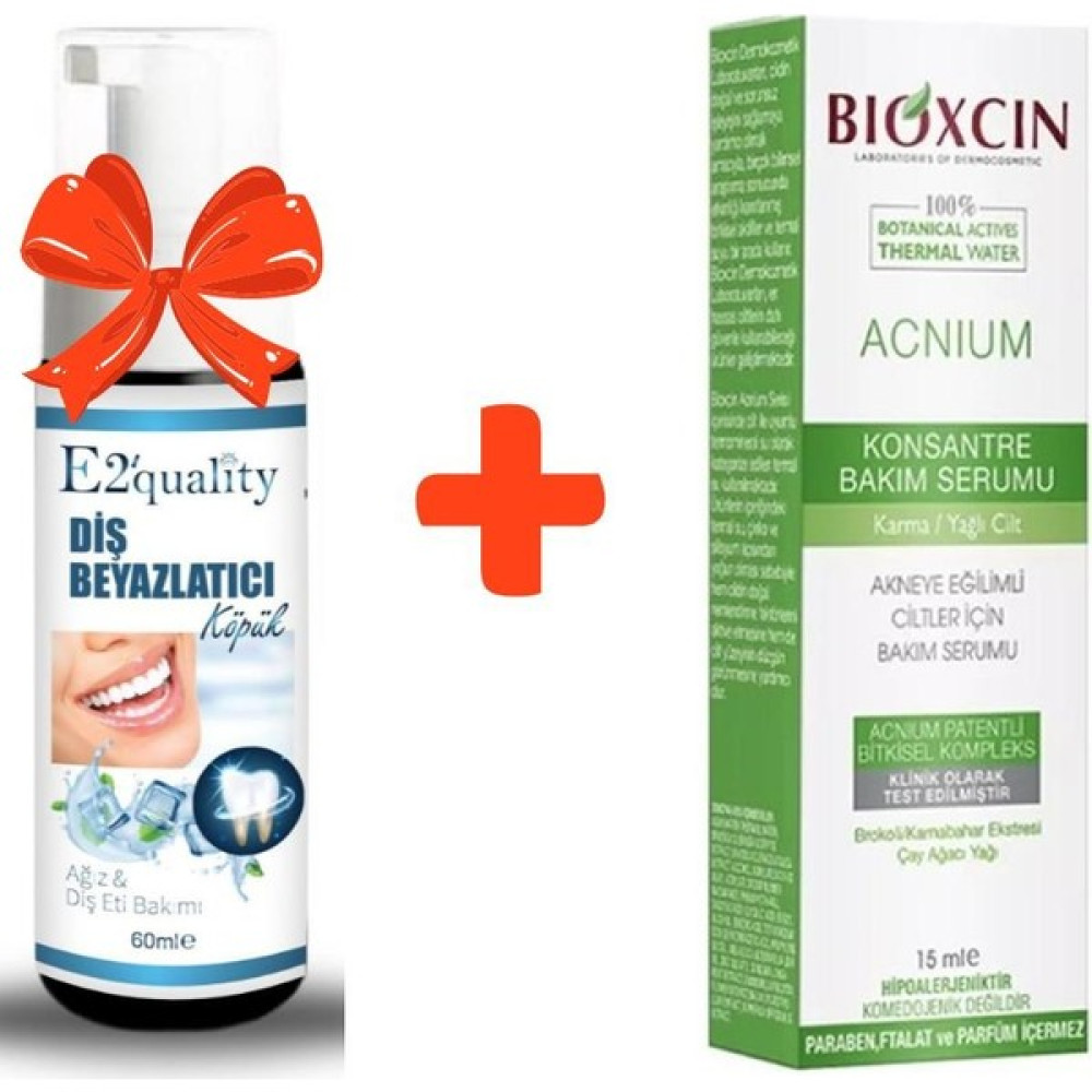 Bioxcin E2'Quality Diş Beyazlatıcı Köpük + Bioxcin Acnium Konsantre Bakım Serumu 15 Ml Anti-Aging / Yaşlanma Karşıtı Fiyatı
