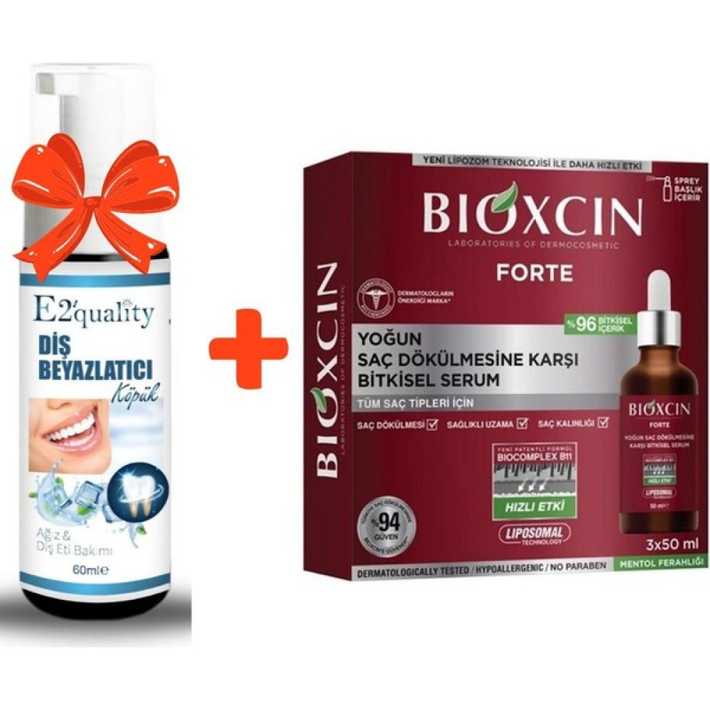 Bioxcin E2'Quality Diş Beyazlatıcı Köpük + Bioxcin Forte Serum 3x50ml - 1 Saç Bakım Maskeleri & Serumlar & Spreyler Fiyatı