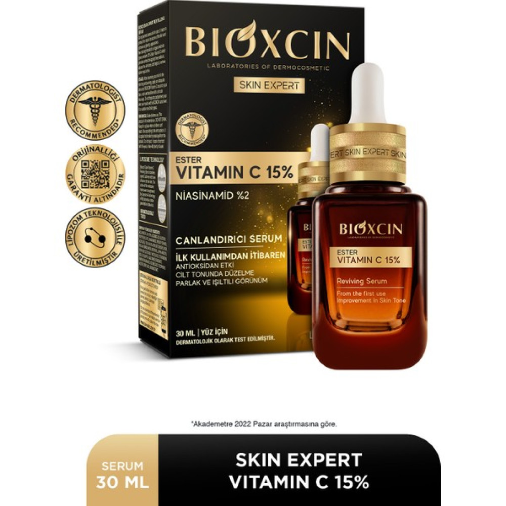 Bioxcin Ester C Vitamini Serum %15 & Niasinamid %2 - Aydınlatıcı Canlandırıcı Renk Tonu Eşitleyici Lipozomal Anti-Aging / Yaşlanma Karşıtı Fiyatı