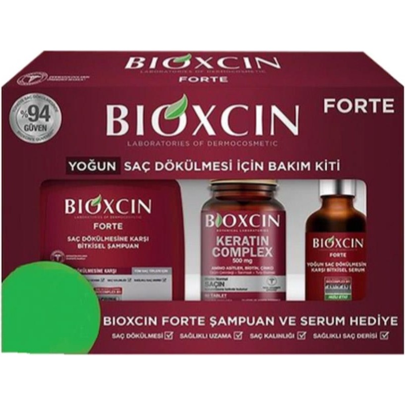 Bioxcin Forte Yoğun Bakım Kiti 300 ml Dökülme Karşıtı Bitkisel Şampuan ve Serum Seti Saç Dökülmesine Karşı Ürünler Fiyatı