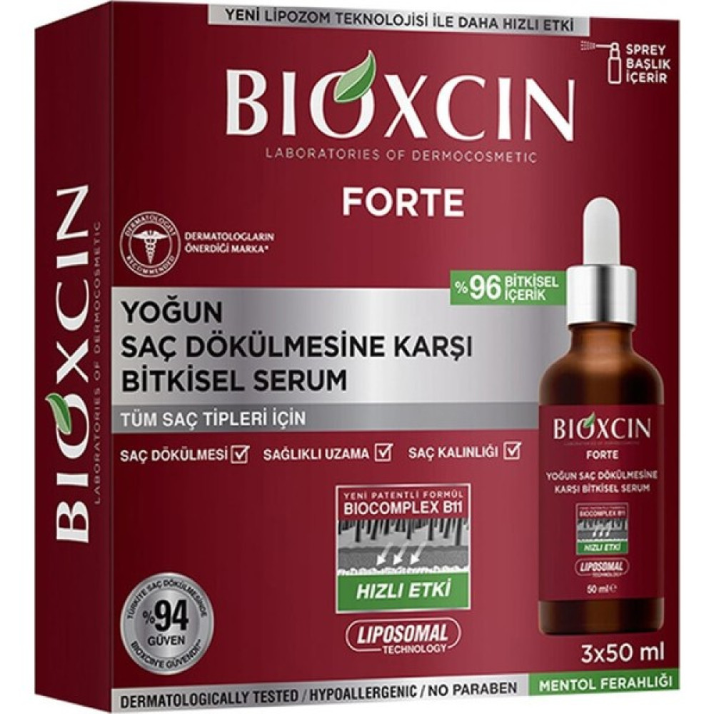 Bioxcin Forte Yoğun Dökülmeler Için Bitkisel Serum 3 x 50 ml Saç Şekillendirici Köpük Fiyatı