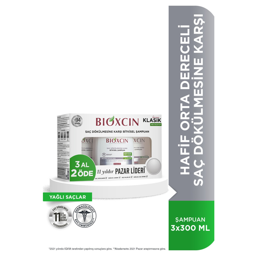 Bioxcin Genesis 3 Al 2 Öde Yağlı Saçlar Için Şampuan 3*300ml Şampuan ve Saç Kremi Fiyatı