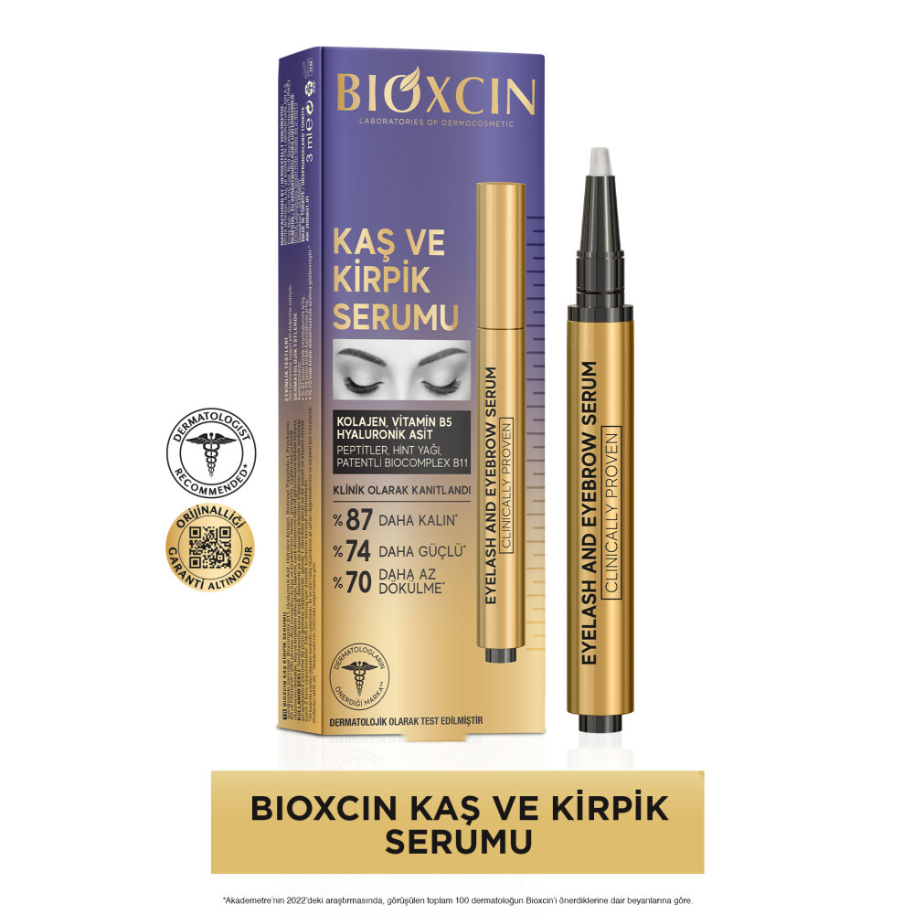 Bioxcin Kaş Kirpik Serumu - Kolajen Hyaluronik Asit Hint Yağı Keratin Peptidleri B5 Biocomplex B11 Göz Kremi Fiyatı