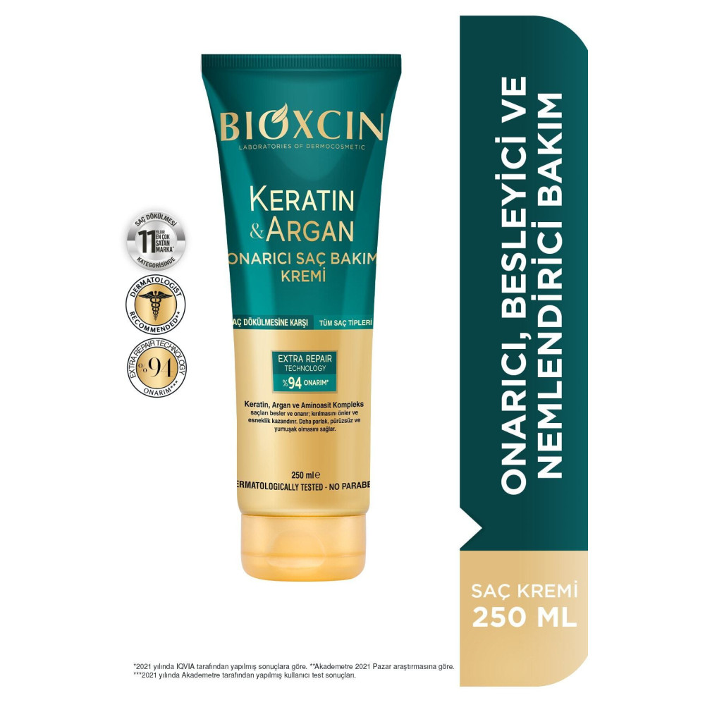Bioxcin Keratin Argan Onarıcı Saç Bakım Kremi 250 Ml Yıpranmış Ve Hasar Görmüş Saçlar Şampuan ve Saç Kremi Fiyatı