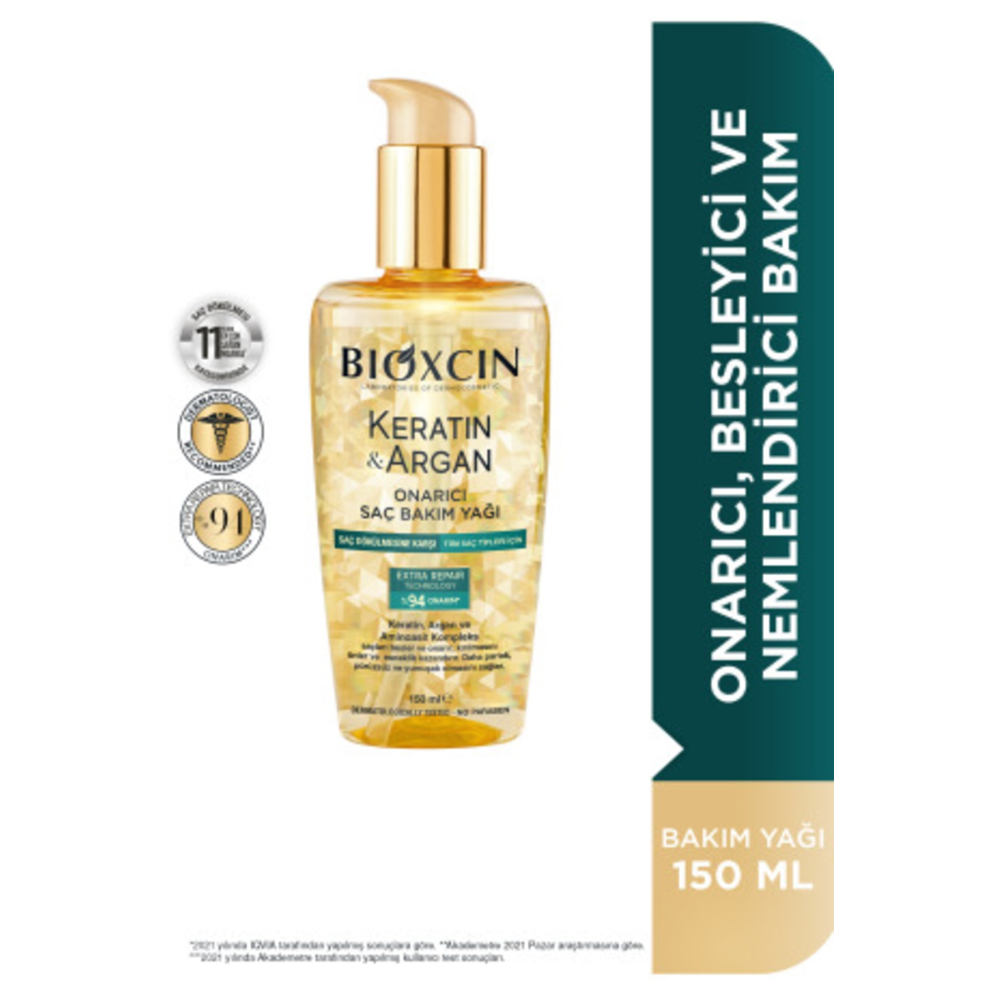 Bioxcin Keratin & Argan Onarıcı Saç Bakım Yağı 150 Ml - Yıpranmış Ve Hasar Görmüş Saçlar Saç Bakım Maskeleri & Serumlar & Spreyler Fiyatı