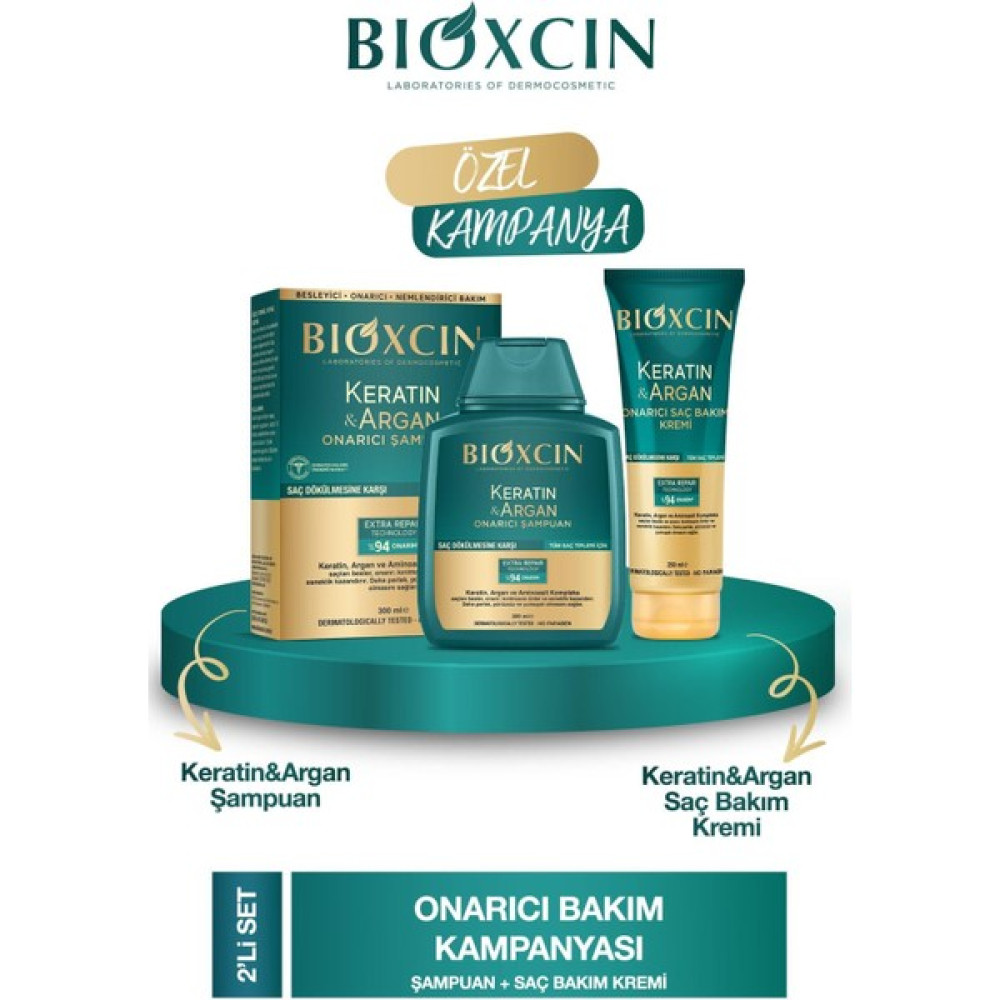 Bioxcin Keratin & Argan Onarıcı Şampuan 300ML + Kertin Argan Saç Bakım Kremi Saç Kurutma Makineleri Fiyatı
