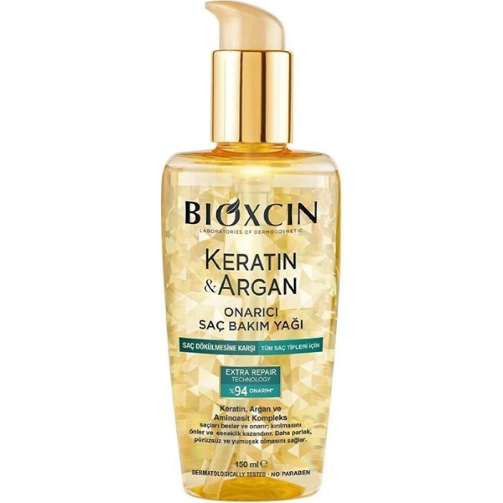 Bioxcin Keratin ve Argan Onarıcı Saç Bakım Yağı 150 ml Saç Bakım Maskeleri & Serumlar & Spreyler Fiyatı