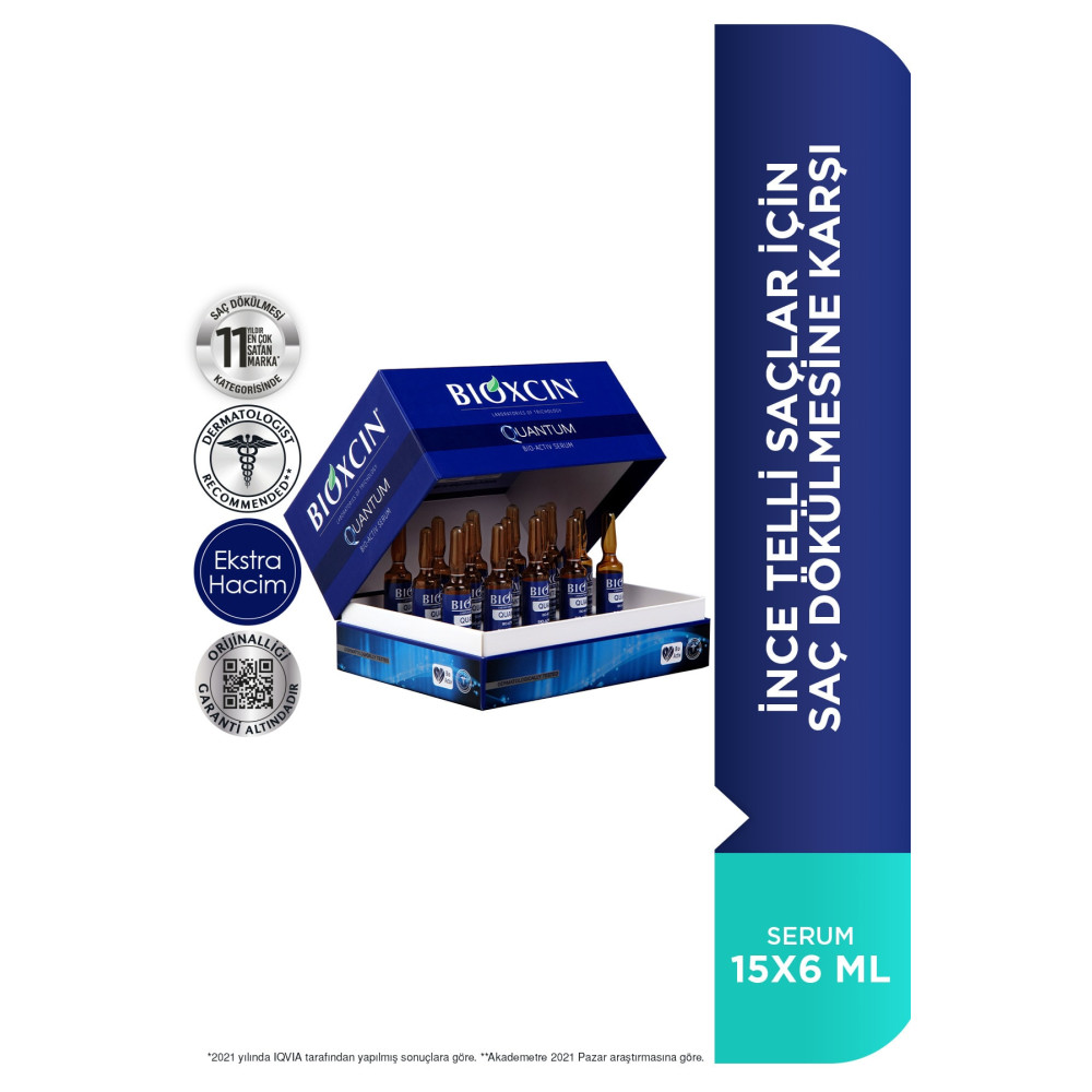 Bioxcin Quantum Ekstra Hacim & Bakım Serumu 15x6 Ml - Ince Telli Dökülen Saçlar Için Saç Bakım Maskeleri & Serumlar & Spreyler Fiyatı