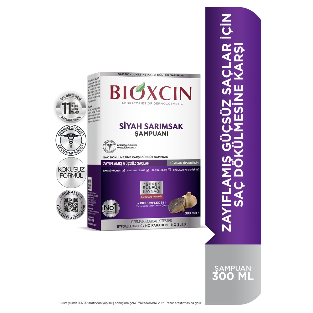 Bioxcin Siyah Sarımsak Şampuanı 300 Ml | Güçsüz Saçlar Şampuan ve Saç Kremi Fiyatı