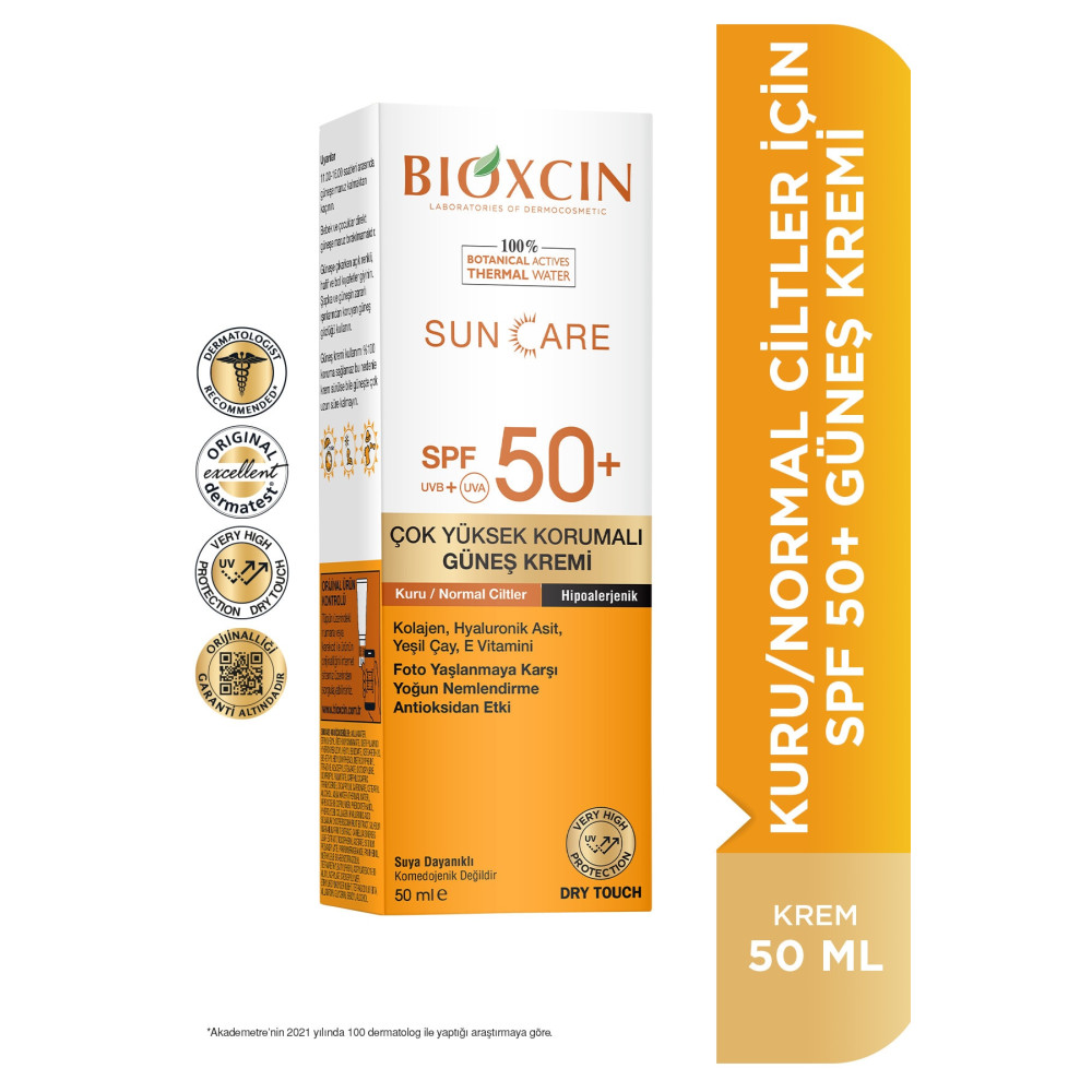 Bioxcin Sun Care Çok Yüksek Korumalı Kuru Ciltler Için Güneş Kremi Spf 50+ Güneş Kremleri ve Losyonları Fiyatı
