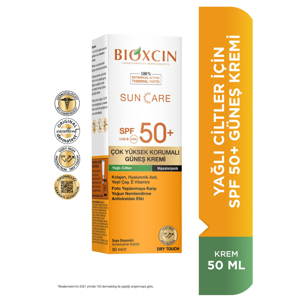Bioxcin Sun Care Çok Yüksek Korumalı Yağlı Ciltler Için Güneş Kremi Spf 50+ Güneş Kremleri ve Losyonları Fiyatı
