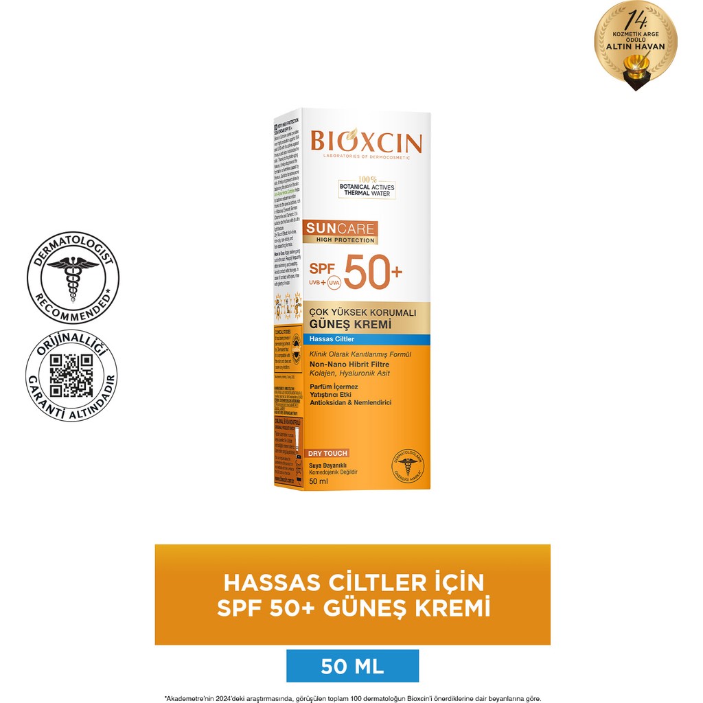 Bioxcin Sun Care Hassas Ciltler İçin Çok Yüksek Korumalı Güneş Kremi 50 SPF 50 Ml" Güneş Kremleri ve Losyonları Fiyatı