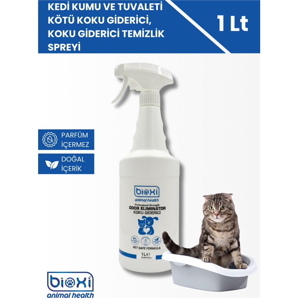 Bioxi Kedi Kumu ve Tuvaleti Kötü Koku Giderici, Doğal, Parfümsüz, Koku Giderici Temizlik Spreyi 1Lt Evcil Hayvan Ürünleri Fiyatı