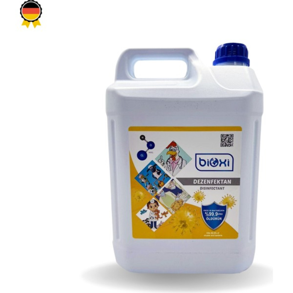 Bioxi Veteriner ve Hayvan Dezenfektanı 5 LT/ Hipokloröz asit (HOCl) bazlı Evcil Hayvan Ürünleri Fiyatı