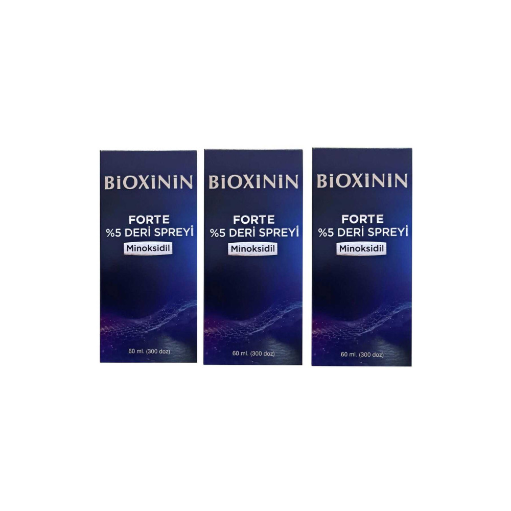 Bioxinin Forte Minoksidil %5 Deri Spreyi 60 Ml 3lü (yeni Ambalaj) Saç Bakım Maskeleri & Serumlar & Spreyler Fiyatı
