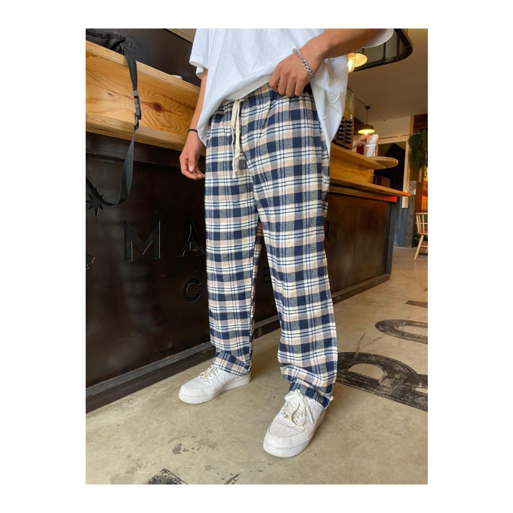 BİQ & TAQ BUTİK Harajuku Kare Desenli Unisex Eşofman XXL Beden Kadın Pijama Fiyatı