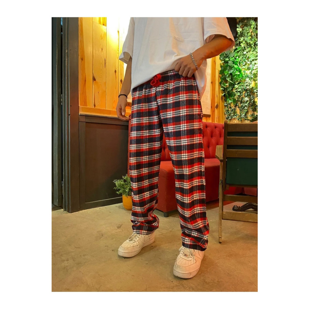 BİQ & TAQ BUTİK Harajuku Kare Desenli Unisex Pijama Eşofman XL Beden Kadın Pijama Fiyatı
