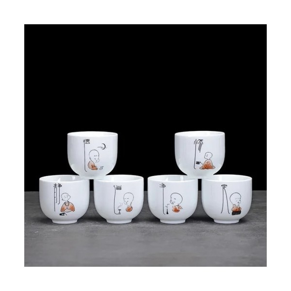 Bir 6 Adet/grup Seramik Çay Bardağı Çay Seti Pot Aksesuarları Içecek Çay Çay Fincanı Kungfu Çay Bardağı Bardak Porcelana 80 ml (Yurt Dışından) - 1 lt Fincan / Bardak / Kahve Takımı Fiyatı