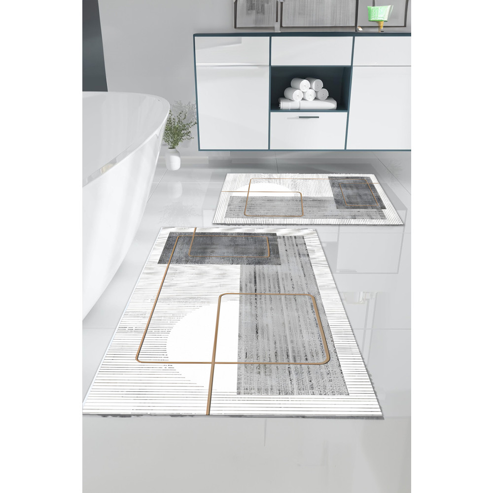 Bir Aksesuar Kaymaz Taban Yıkanabilir 2li Set Banyo Halısı Banyo Paspası Klozet Takımı Banyo Tekstili Fiyatı