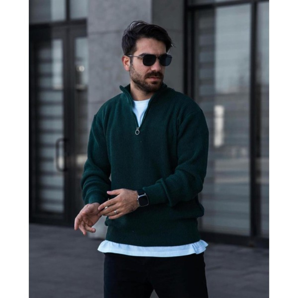 Bir Bey Store Erkek Trıko Yarım Fermuarlı Kazak Erkek Kazak & Süveter & Triko Fiyatı