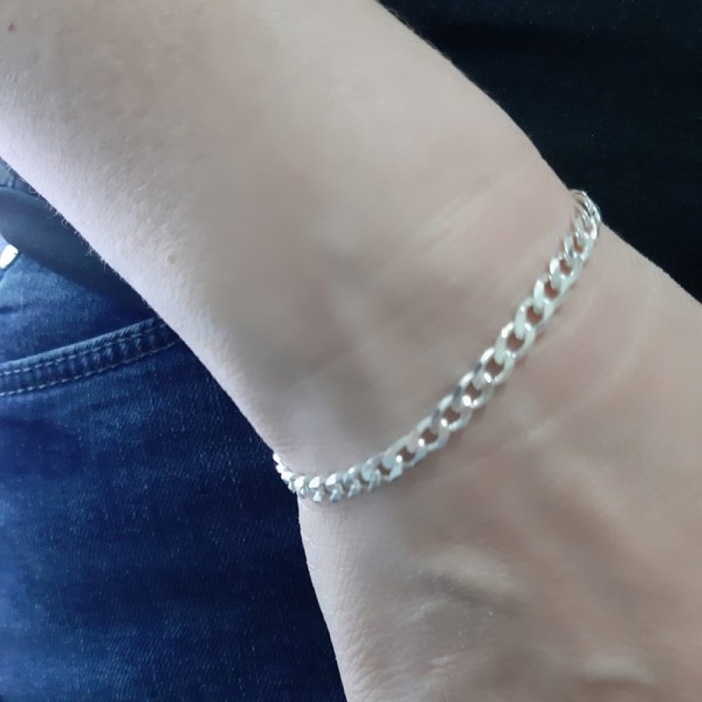 Bir Gümüş Aşkı 925 Ayar Gümüş Gurmet Model Erkek Bileklik 4.5 mm Saat ve Bileklik Aksesuarı Fiyatı