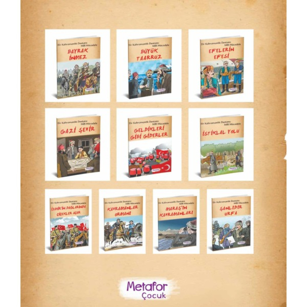 Bir Kahramanlık Destanı Milli Mücadele 10 Kitap Set Öykü Kitapları Fiyatı