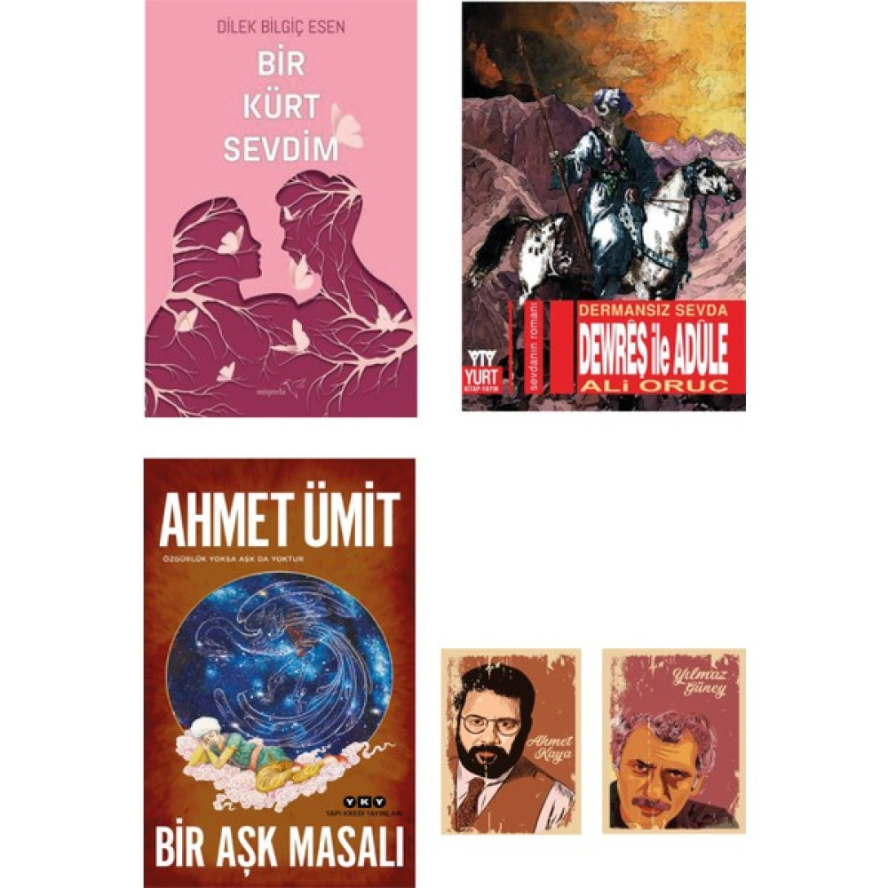 Bir Kürt Sevdim - Bir Aşk Masalı - Dewreş Ile Adule Aşk Romanları defterli seti - Kolektif Edebiyat Fiyatı