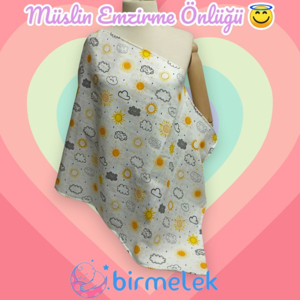 Bir Melek Müslin Emzirme Önlüğü - Renkli Hamilelik ve Emzirme Fiyatı