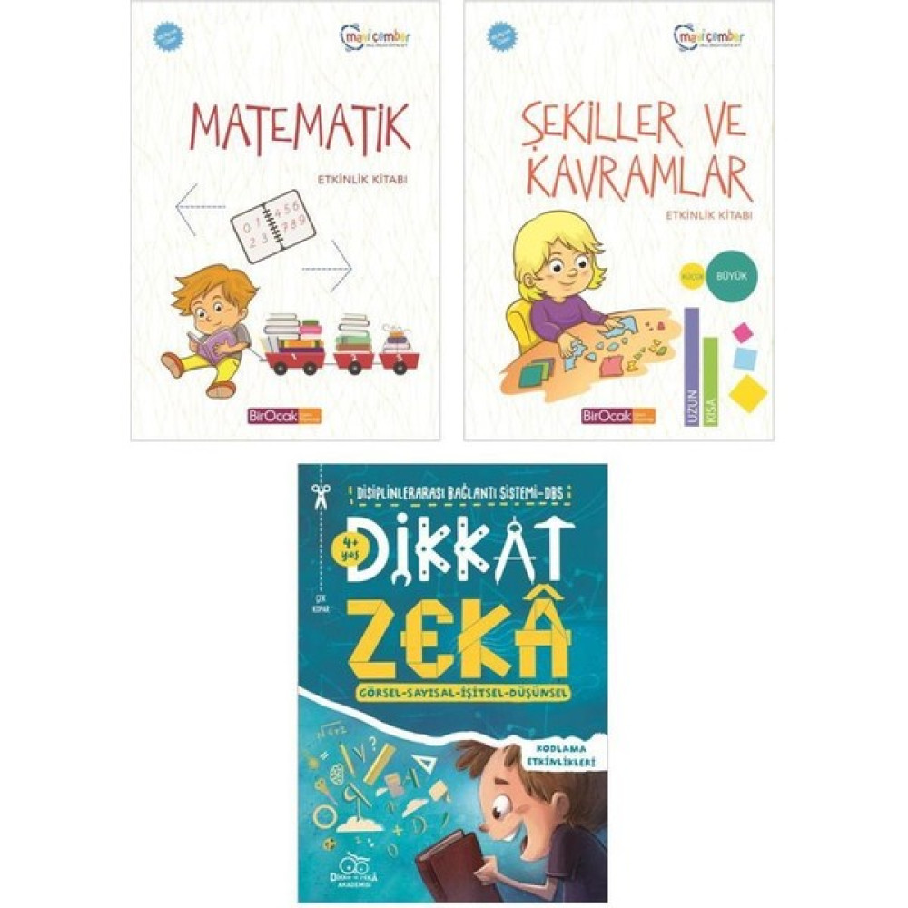 Bir Ocak Eğitim Yayıncılık 4 Yaş Matematik Etkinlik Seti (3 Kitap) Zihinsel Gelişim Kitapları Fiyatı